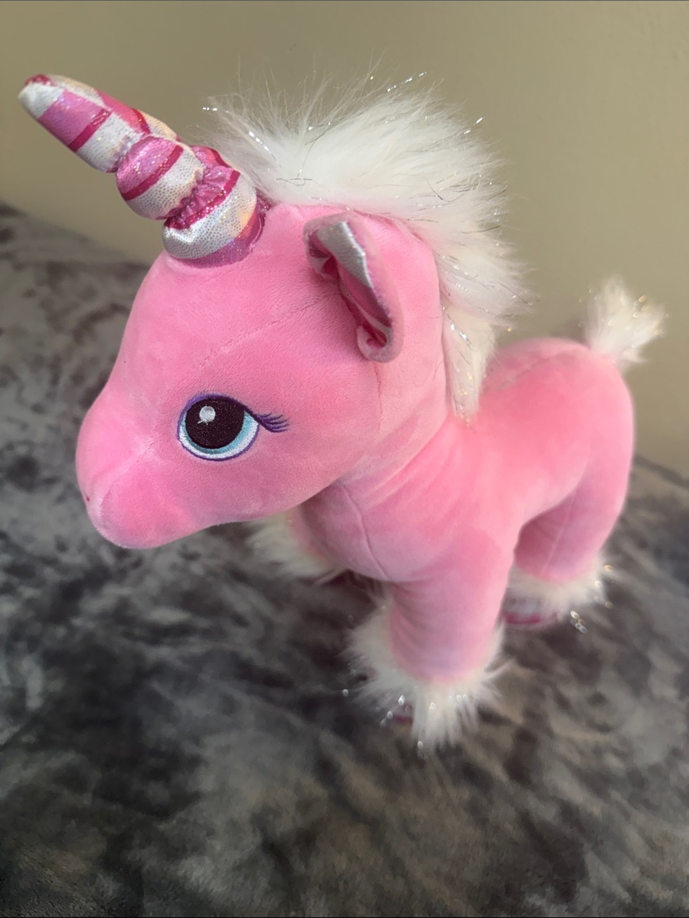 What a SWEETIE Build-A-Bear Pink Unicorn Plush with Sparkly White Mane